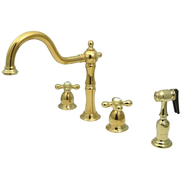 Widespread Kitchen Faucet, Polished Brass